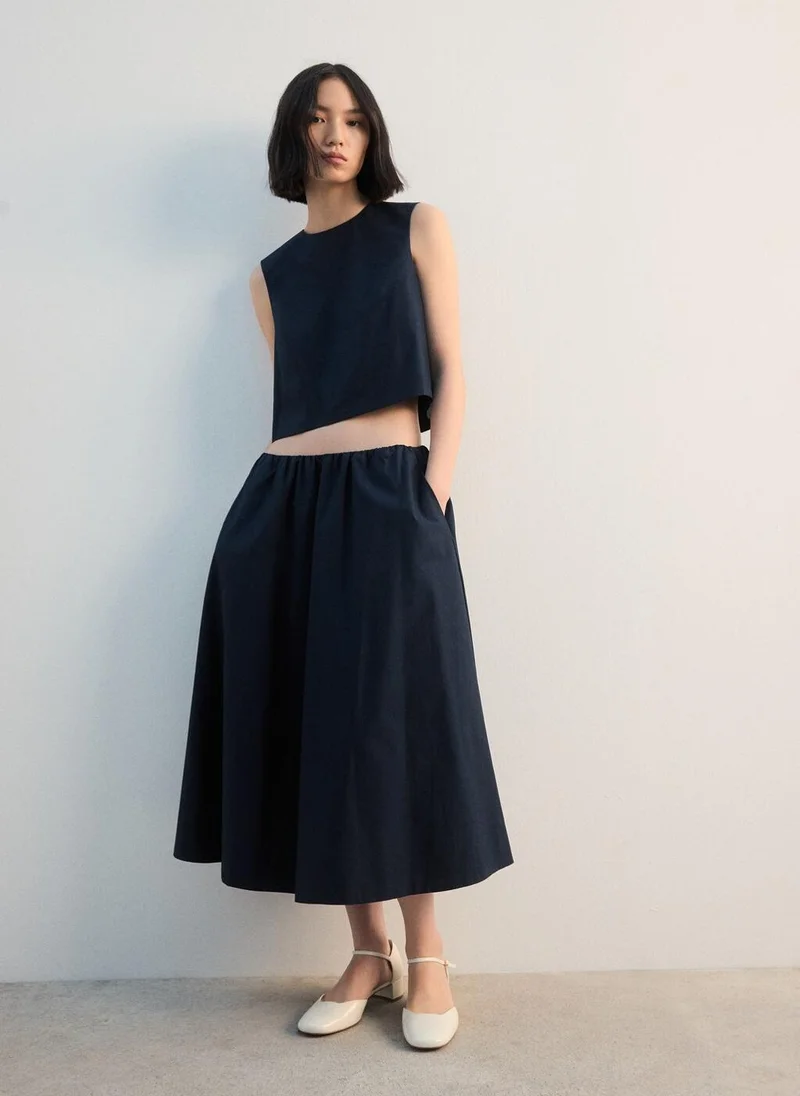 Mango  Midi cotton skirt with pleats for Women | Best Price UAE